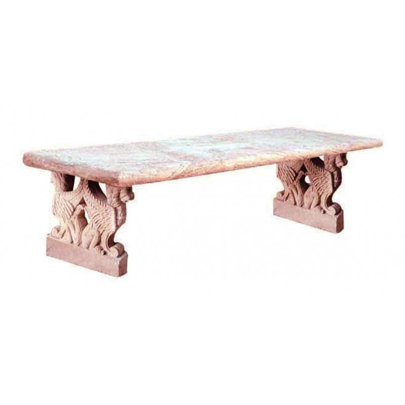 Lion Winged Bench