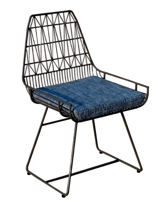 Diamond Metal  Wire Chair