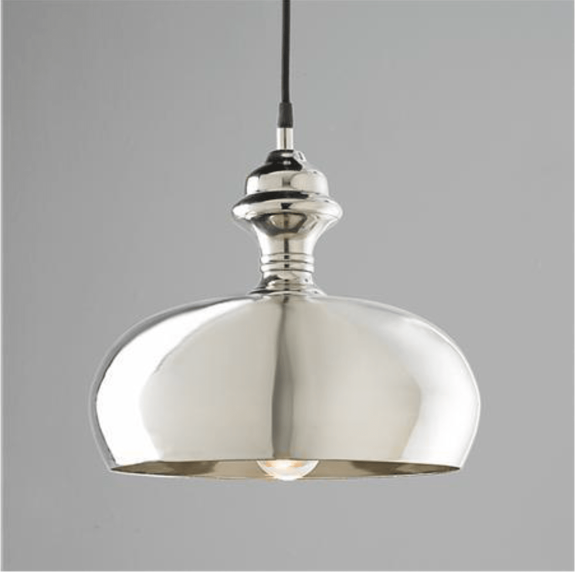 Silver Dome Pendant Light